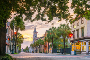 Historical downtown area of  Charleston, South Carolina, USA at twilight VIctor Jung